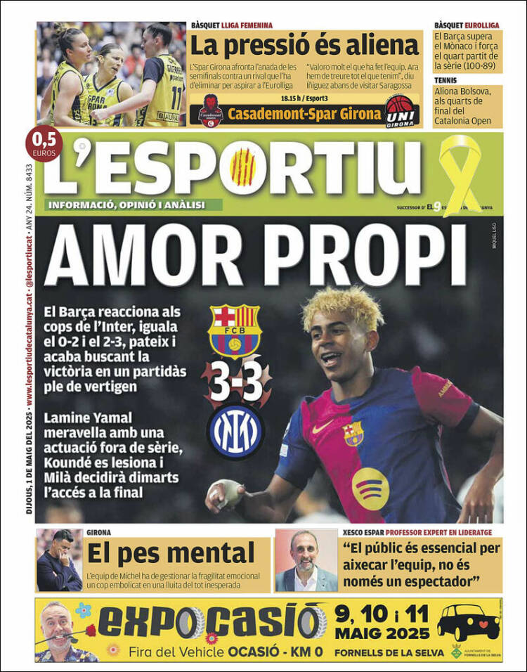 Portada de L'Esportiu : Girona (España)