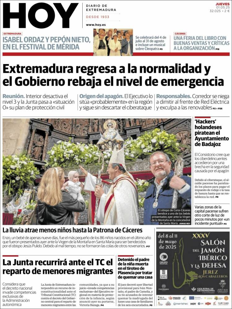Portada de Hoy - Caceres (España)