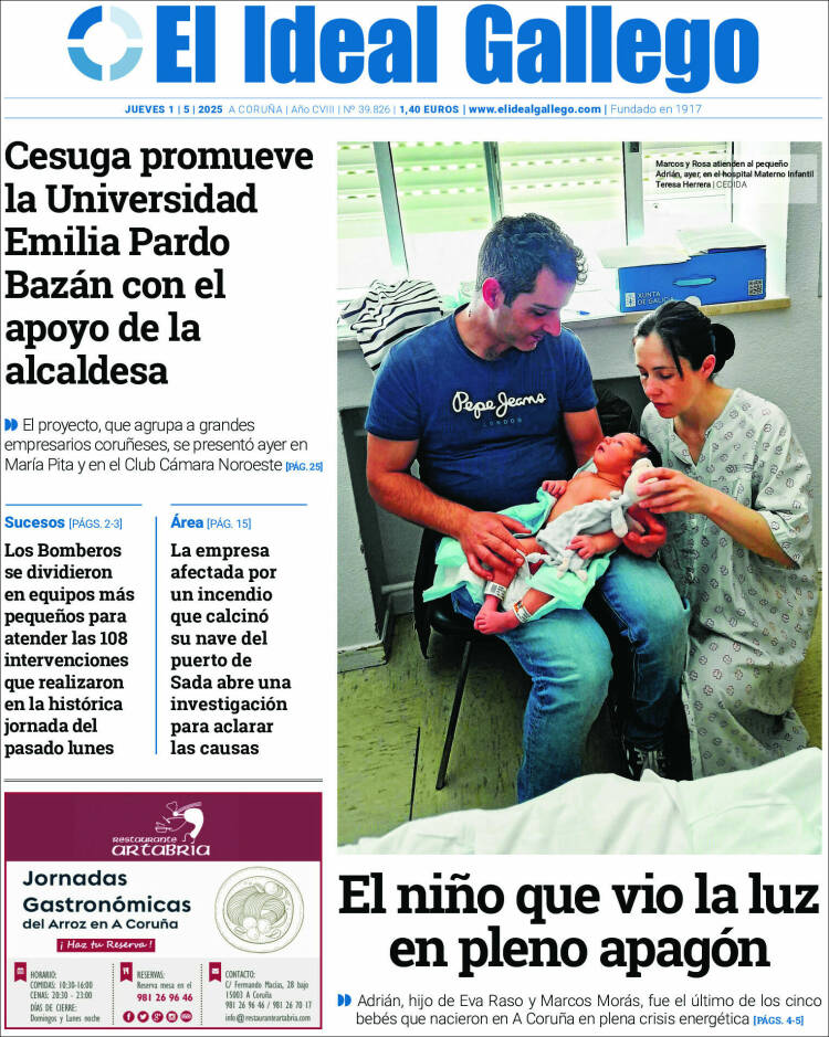 Portada de El Ideal Gallego (España)