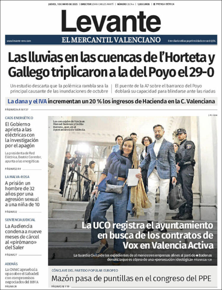 Portada de Levante (España)
