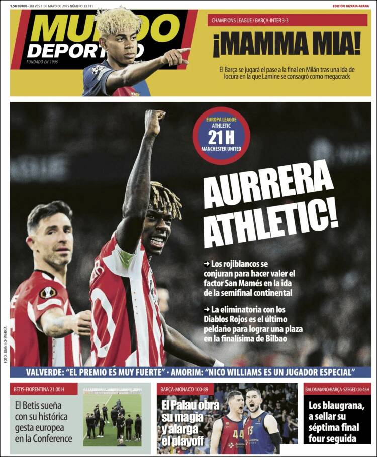 Portada de Mundo Deportivo Bizkaia (España)