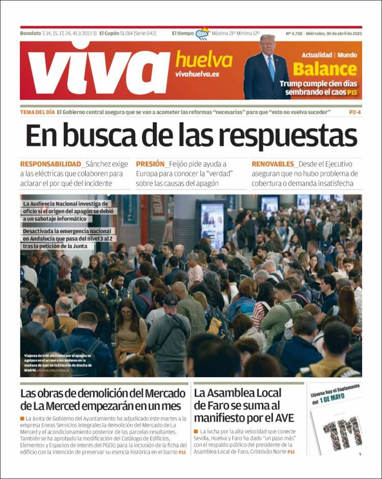 Portada de Viva Huelva (España)