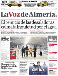 Portada de La Voz de Almería (España)