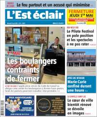 Portada de L'Est Eclair (Francia)