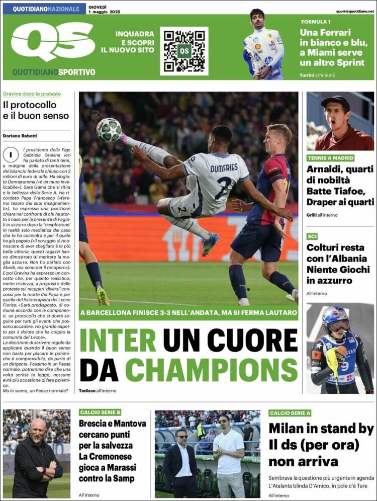 Portada de Quotidiano Sportivo (Italia)