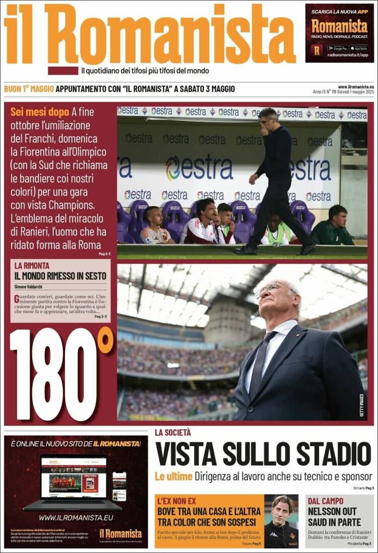 Portada de Romanista (Italia)