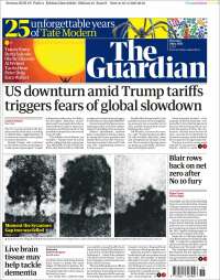Portada de The Guardian (Reino Unido)