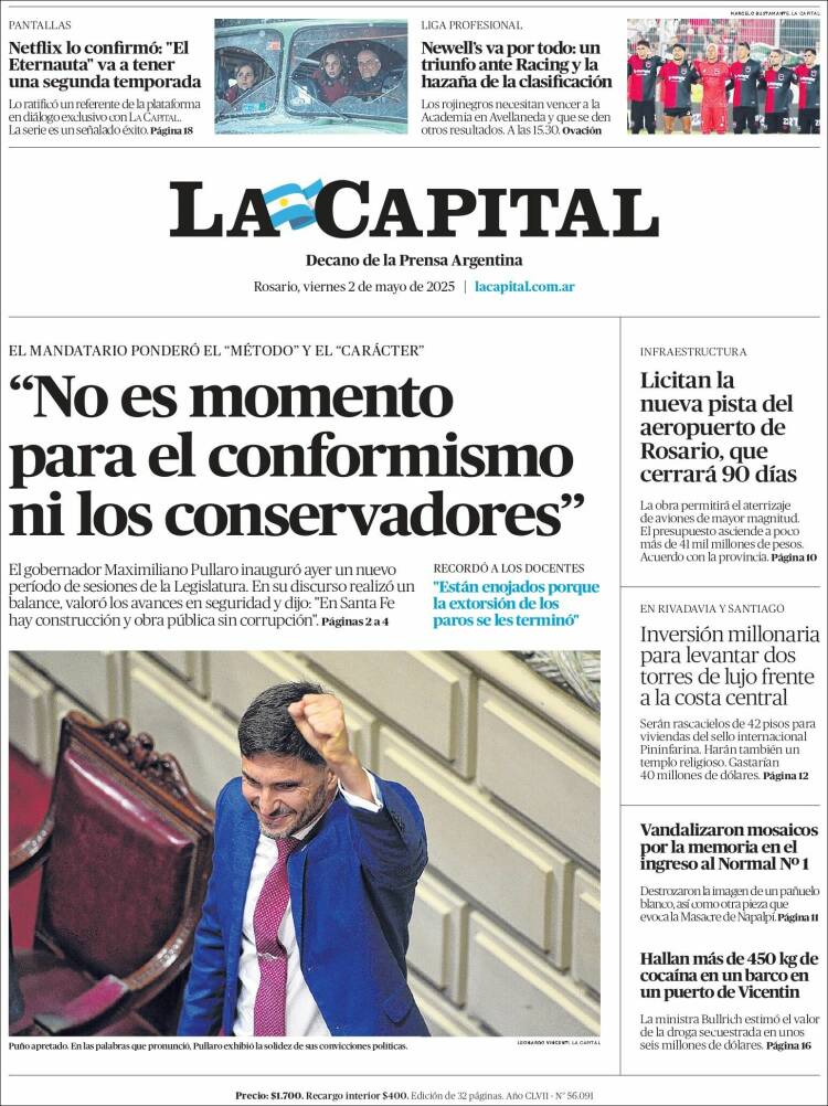 Portada de La Capital - Rosario (Argentina)