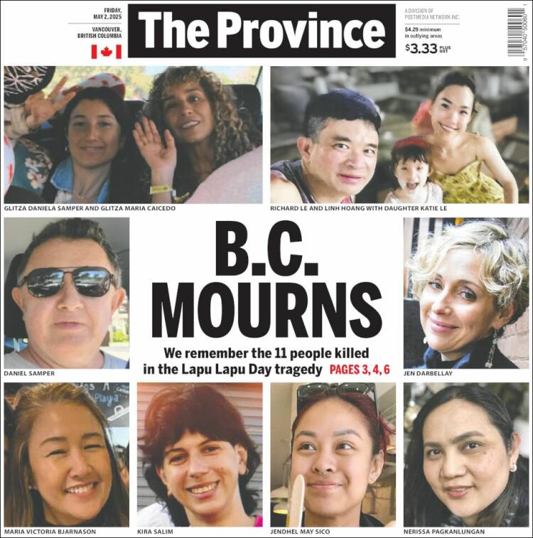 Portada de The Province (Canadá)