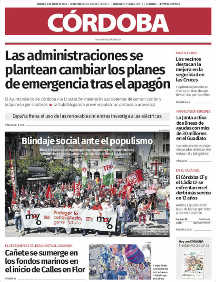Portada de Diario de Córdoba (España)