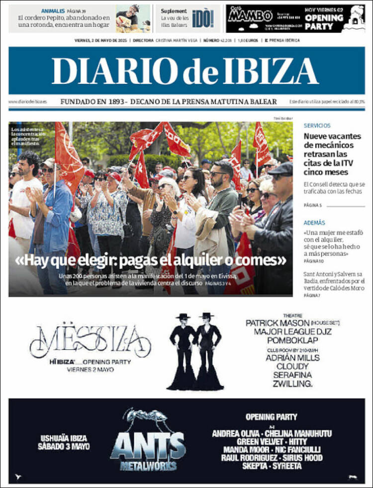 Portada de Diario de Ibiza (España)