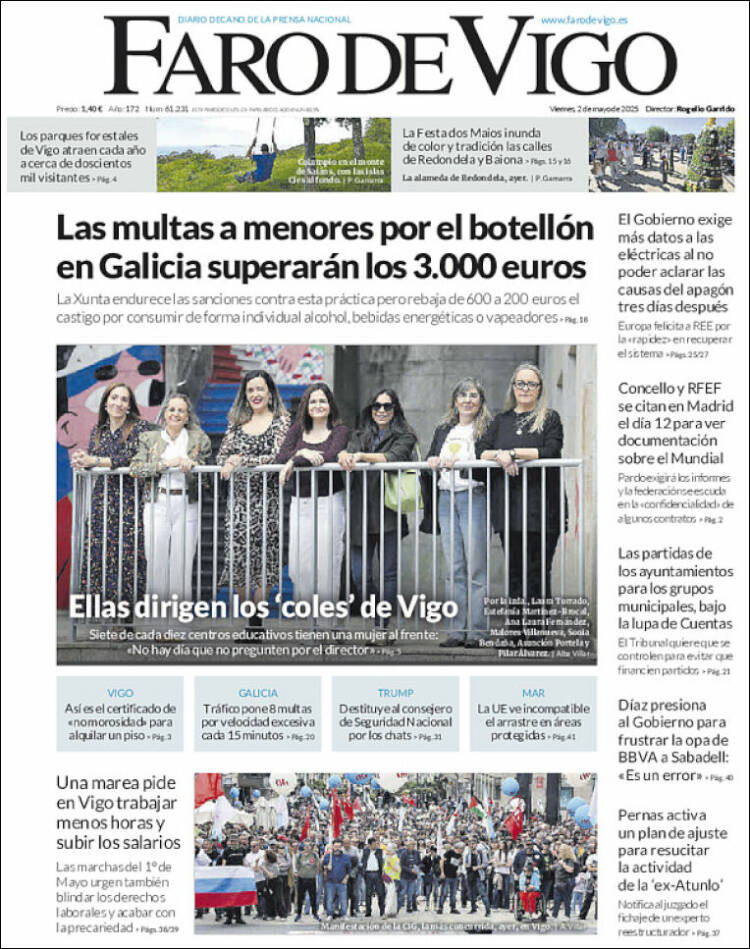 Portada de Faro de Vigo (España)