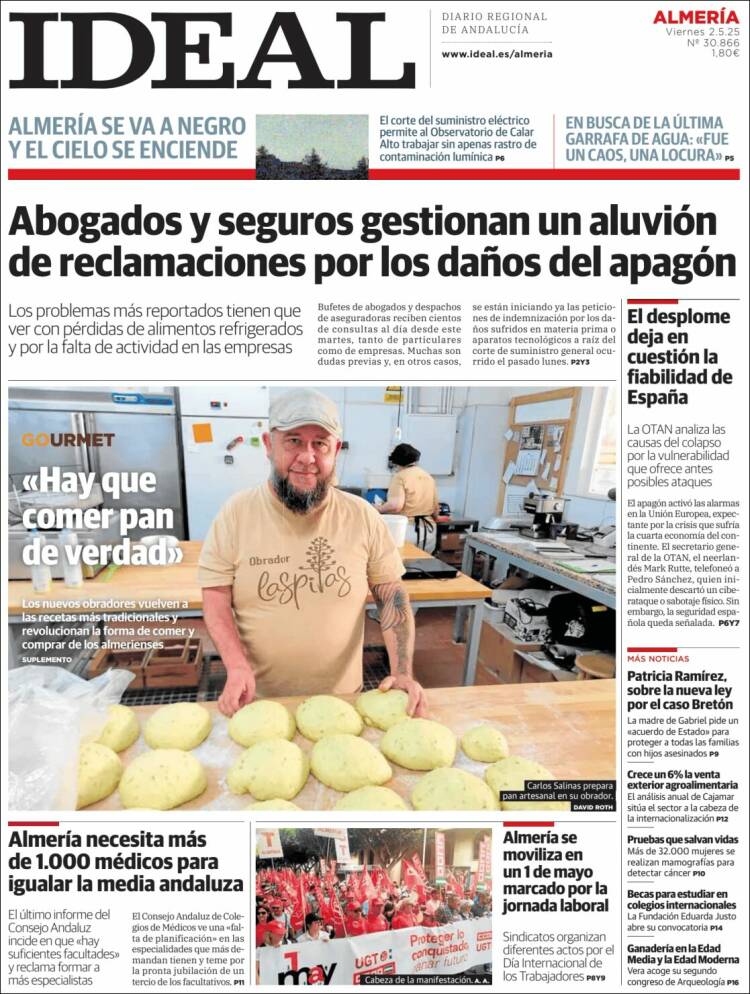 Portada de Ideal Almeria (España)