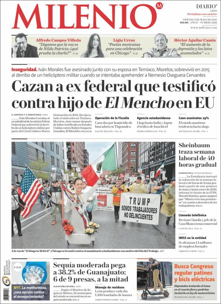 Portada de Milenio de León (México)
