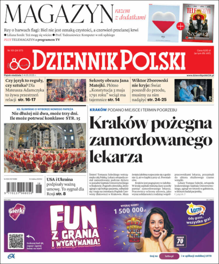 Portada de Dziennik (Polonia)