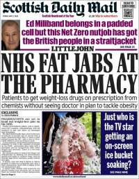 Portada de Scottish Daily Mail (Reino Unido)