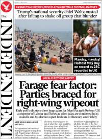 Portada de The Independent (United Kingdom)