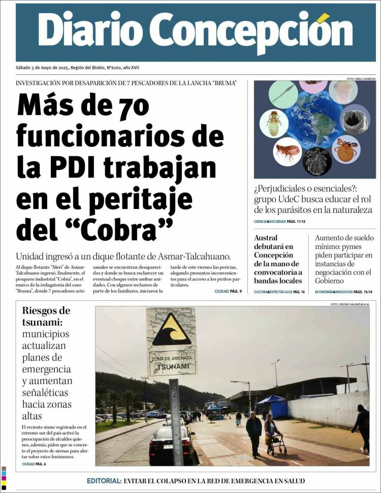 Portada de Diario de Concepción (Chile)