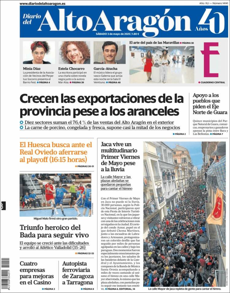 Portada de Diario del AltoAragón (España)