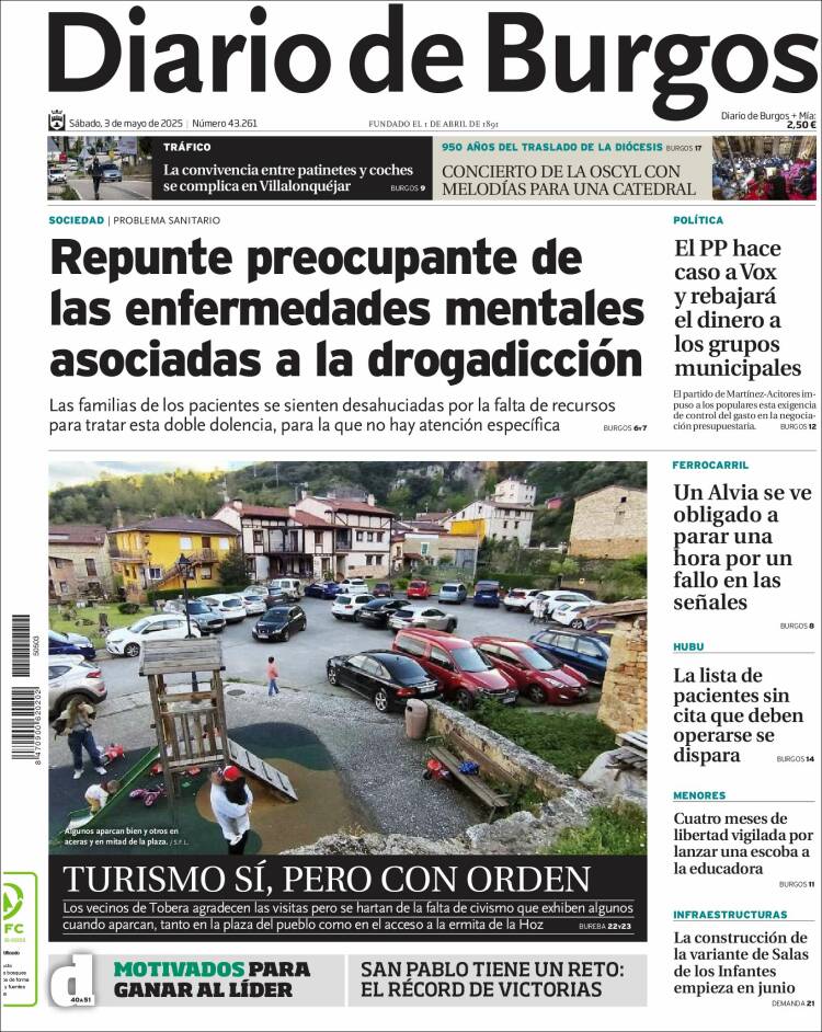 Portada de Diario de Burgos (España)