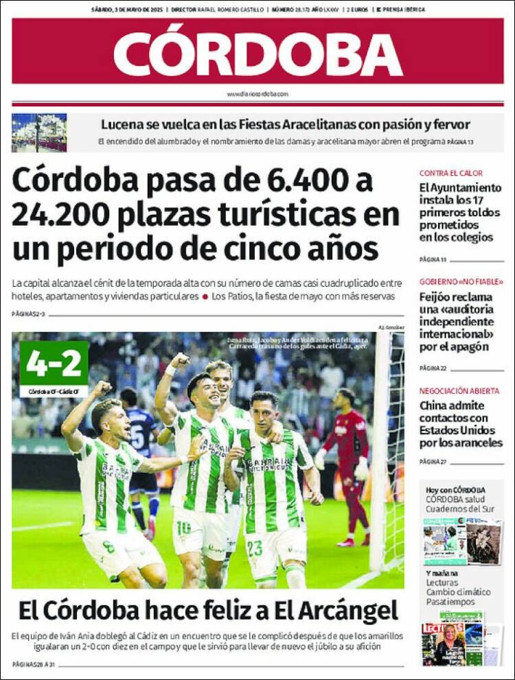 Portada de Diario de Córdoba (España)
