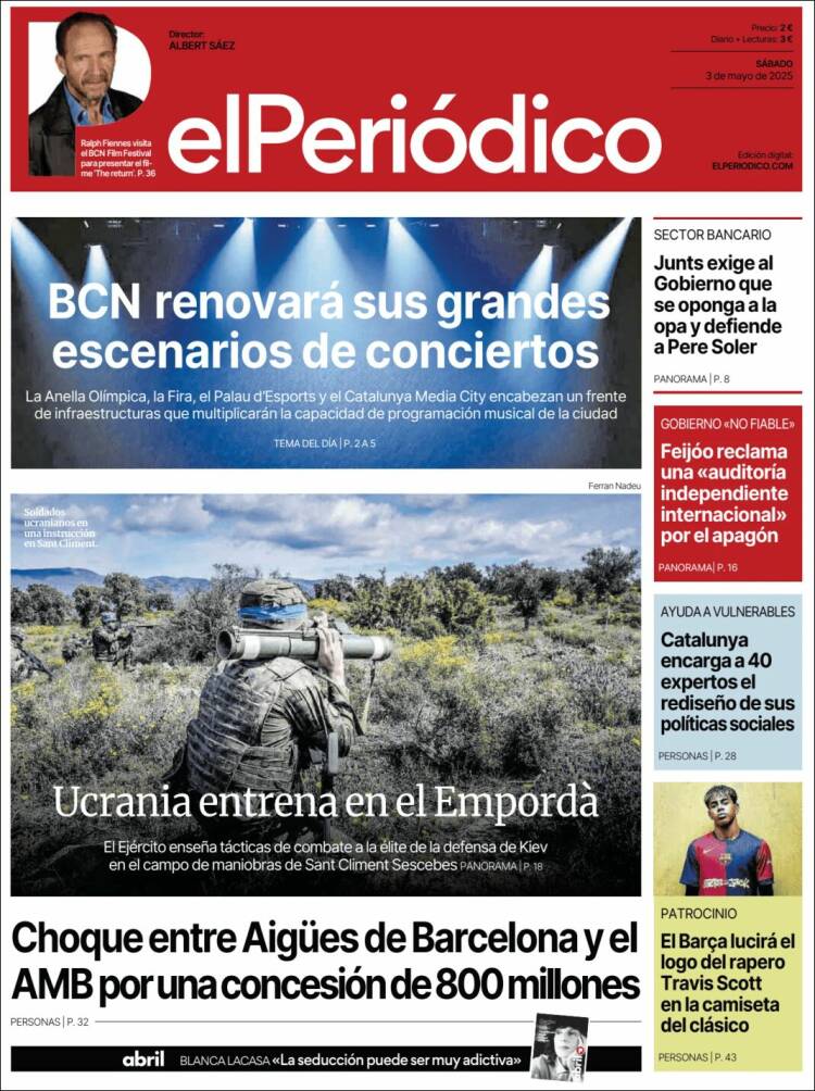 Portada de El Periódico (España)