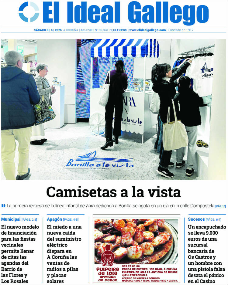 Portada de El Ideal Gallego (España)