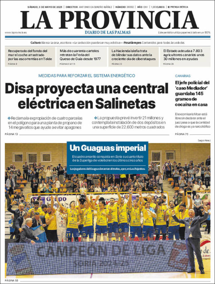 Portada de La Provincia (España)