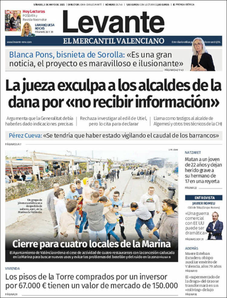 Portada de Levante (España)