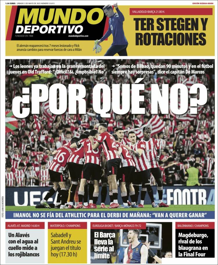 Portada de Mundo Deportivo Bizkaia (España)