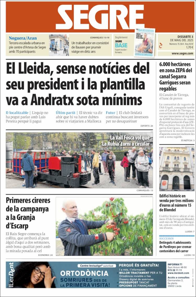 Portada de Segre (España)