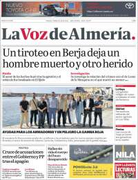 Portada de La Voz de Almería (España)