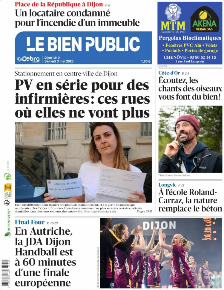 Portada de Le Bien Public (Francia)
