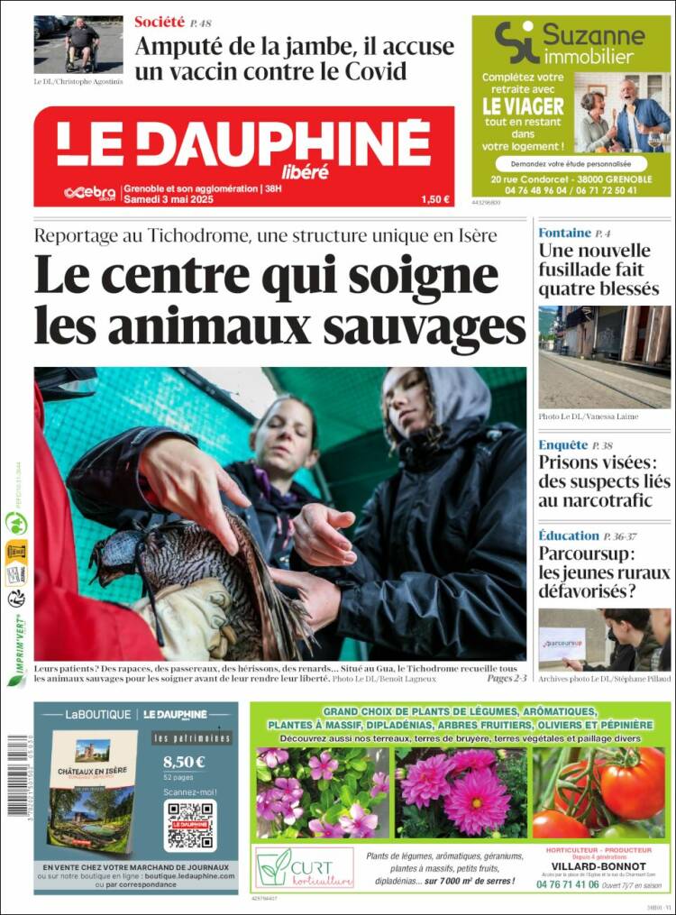 Portada de Le Dauphiné Libéré (Francia)
