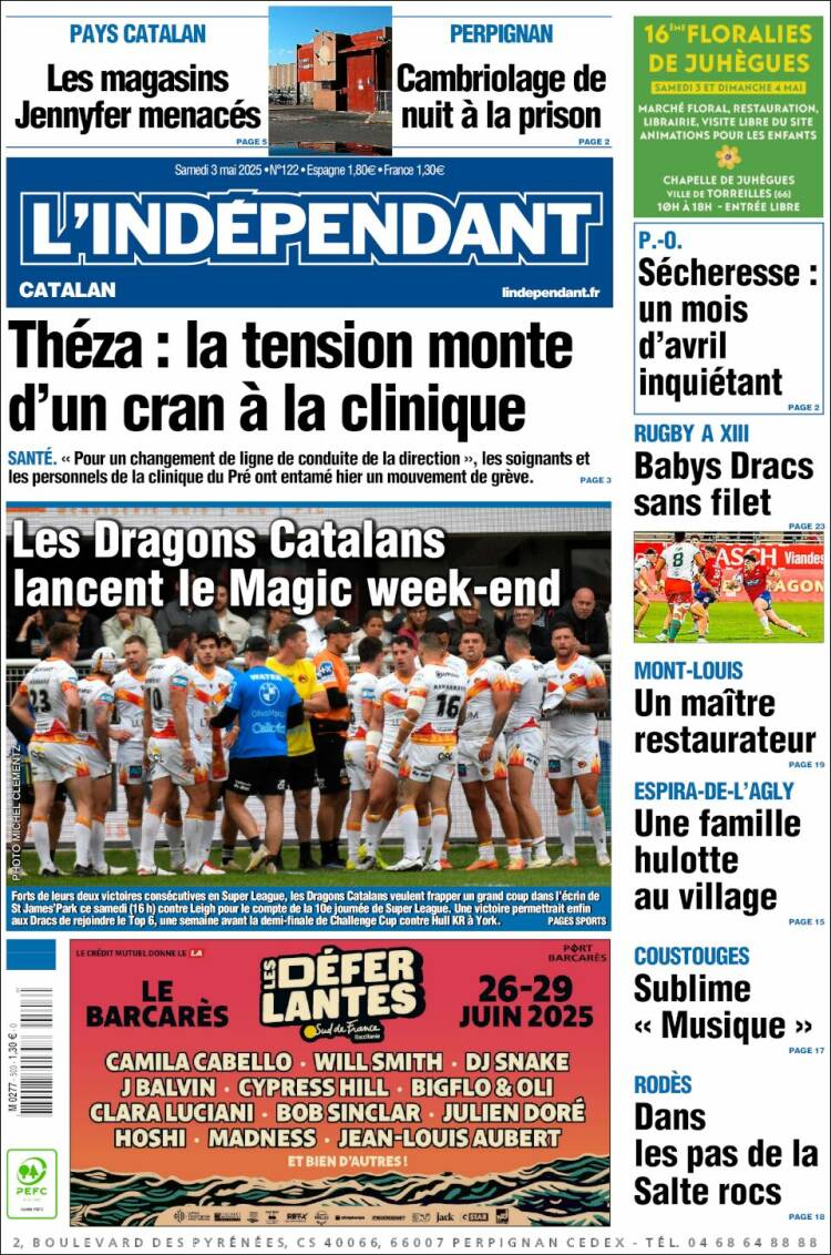 Portada de Le Indépendant (Francia)
