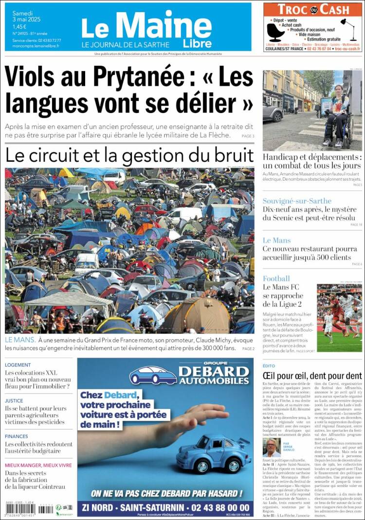 Portada de Le Maine Libre (Francia)