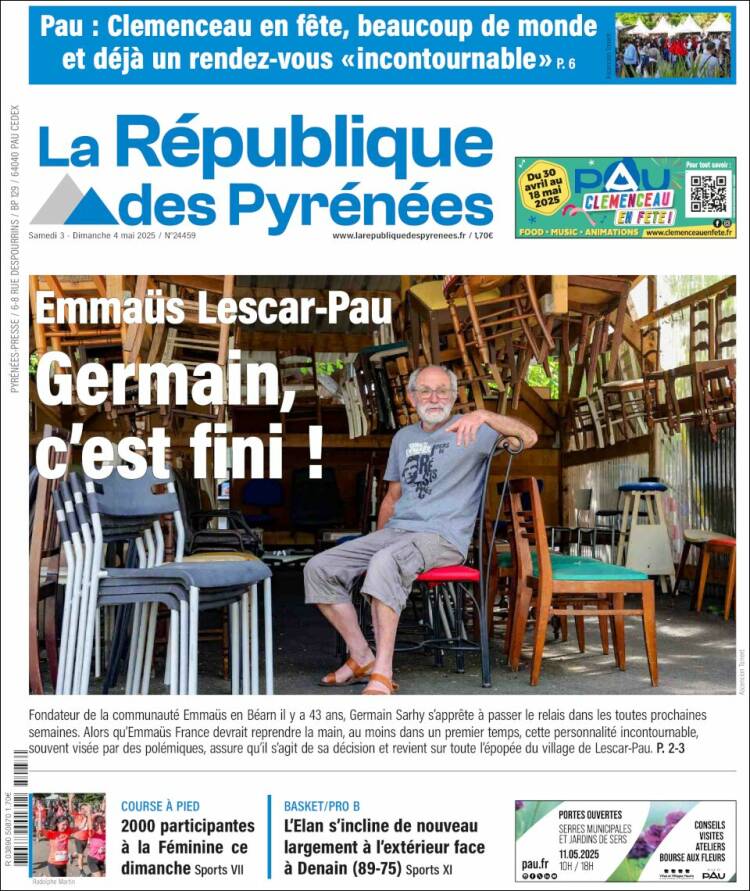 Portada de La République des Pyrénées (Francia)