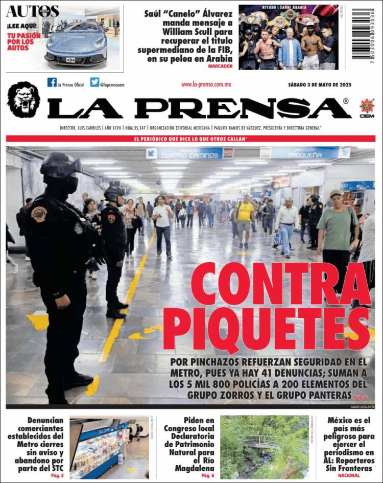Portada de La Prensa (México)