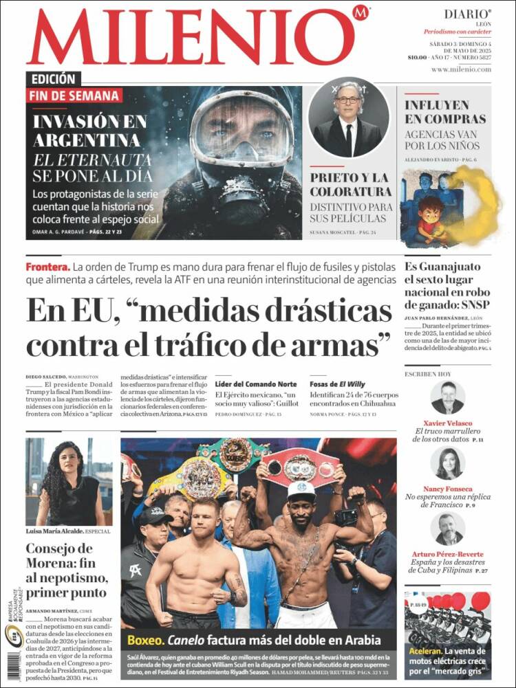 Portada de Milenio de León (México)