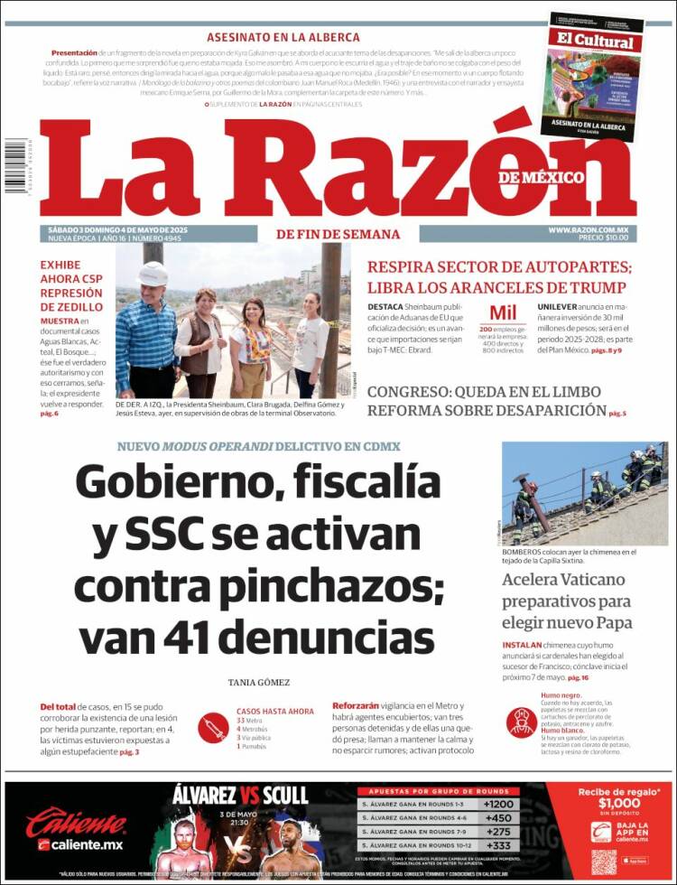 Portada de La Razón (México)