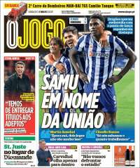 Portada de O Jogo (Portugal)