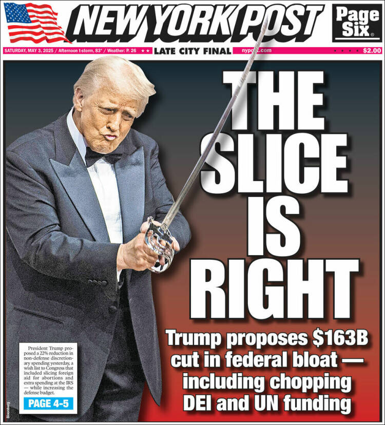 Portada de New York Post (USA)