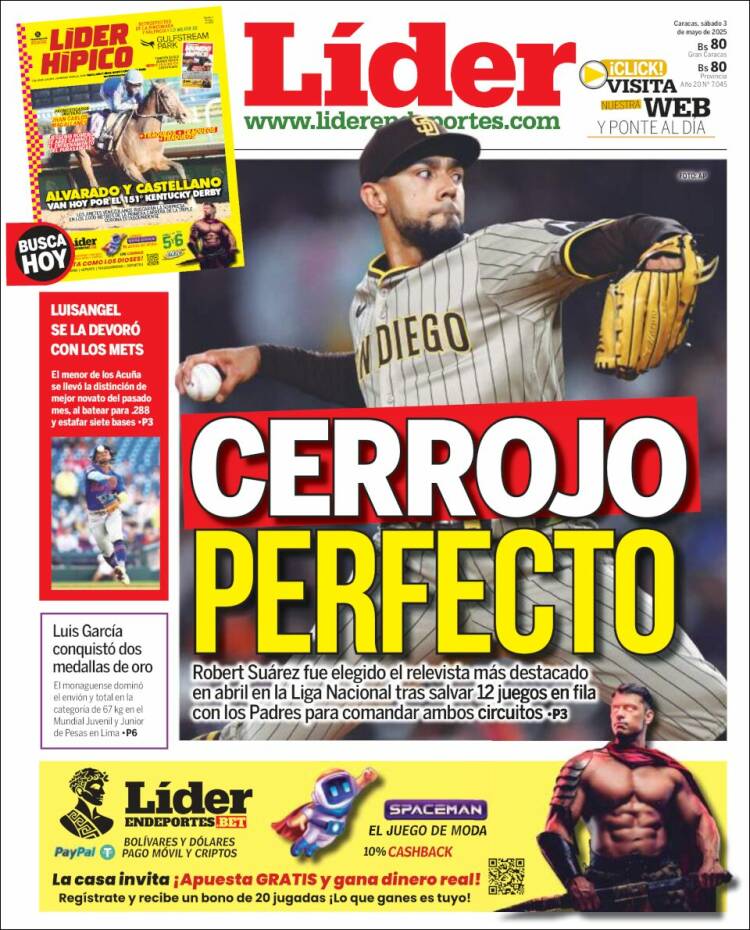 Portada de Lider en deportes (Venezuela)
