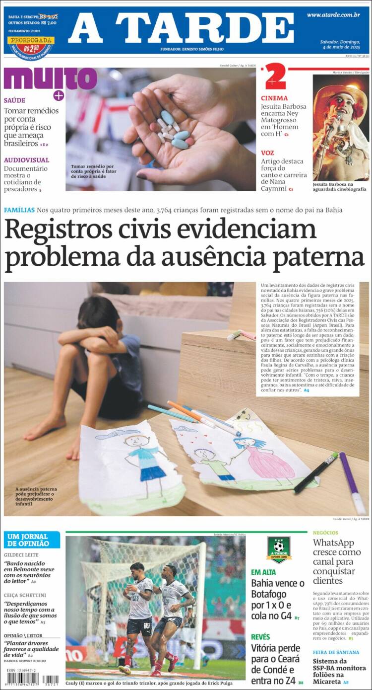 Portada de Diário A Tarde (Brasil)