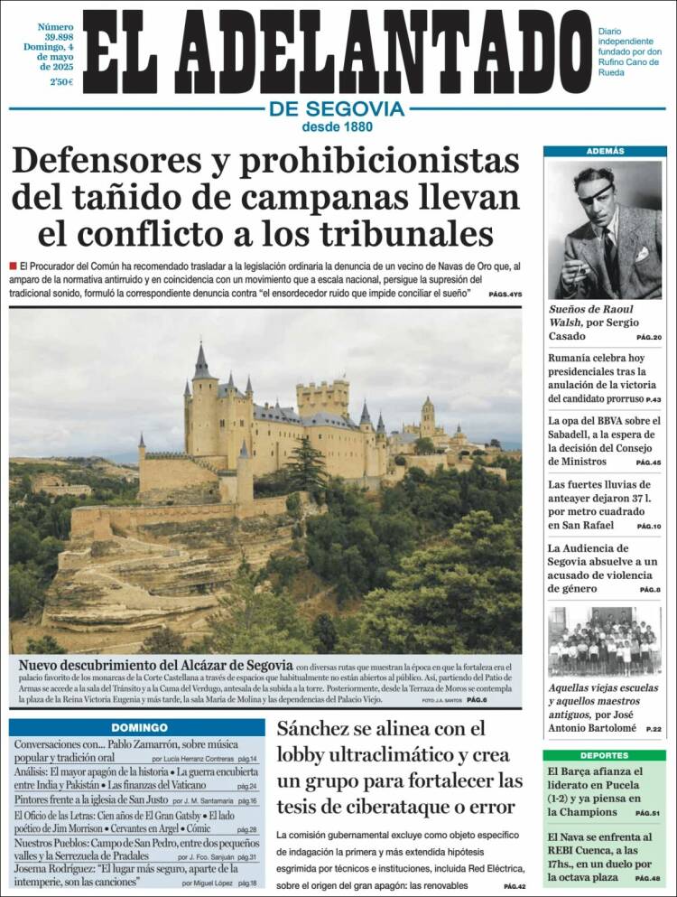 Portada de El Adelantado de Segovia (España)
