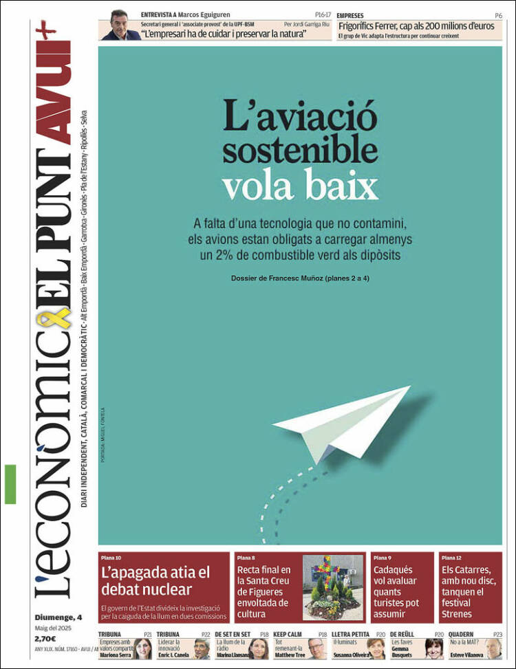 Portada de El Punt Avui - Girona (España)