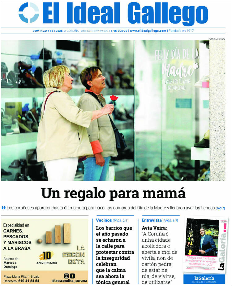 Portada de El Ideal Gallego (España)