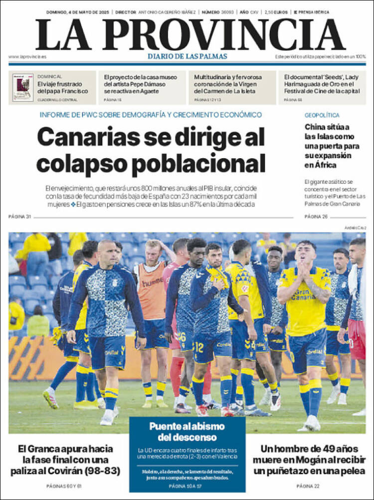 Portada de La Provincia (España)