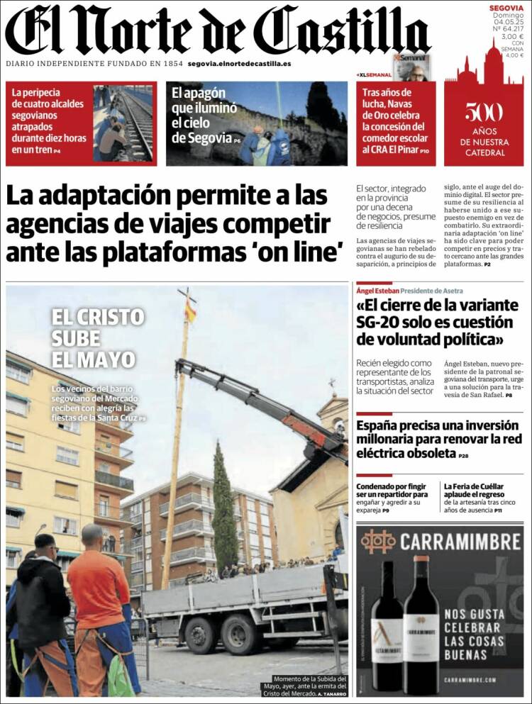 Portada de Norte de Castilla - Segovia (España)