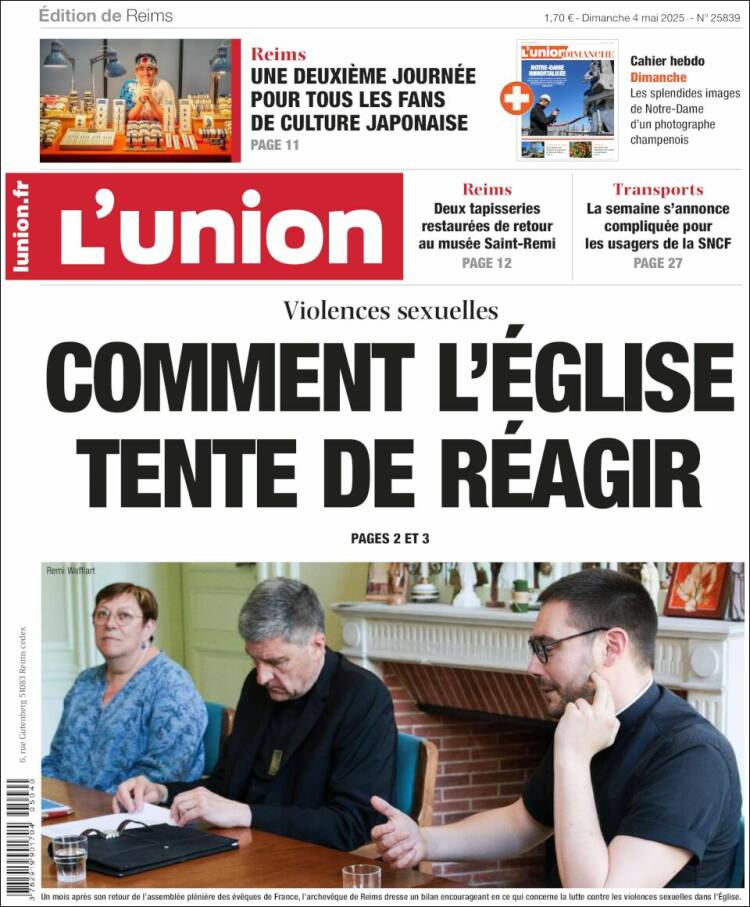 Portada de L'Union (Francia)